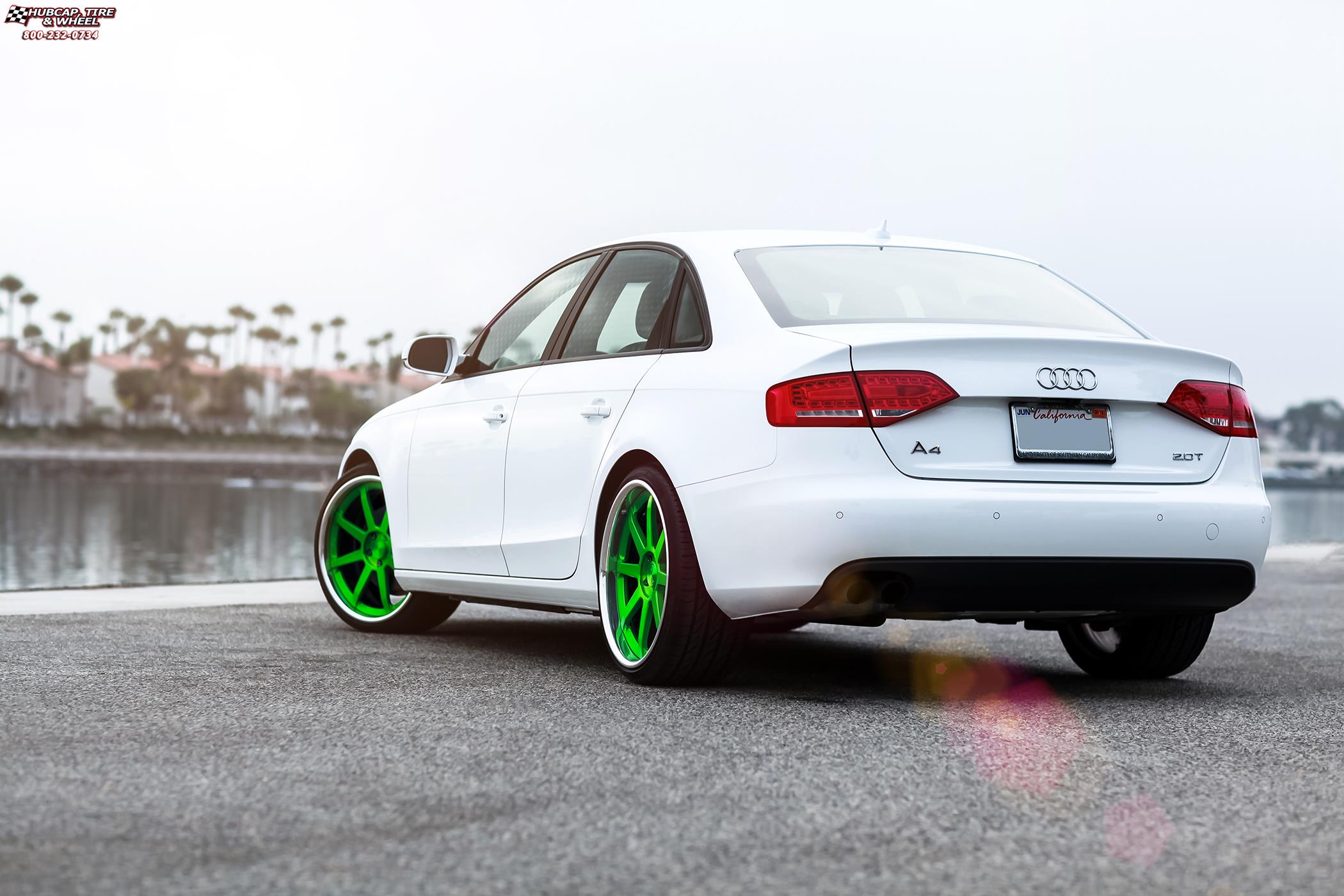 vehicle gallery/audi s4 niche vector 20x9  Textured Bronze | Chrome Lip | Raw Inner wheels and rims